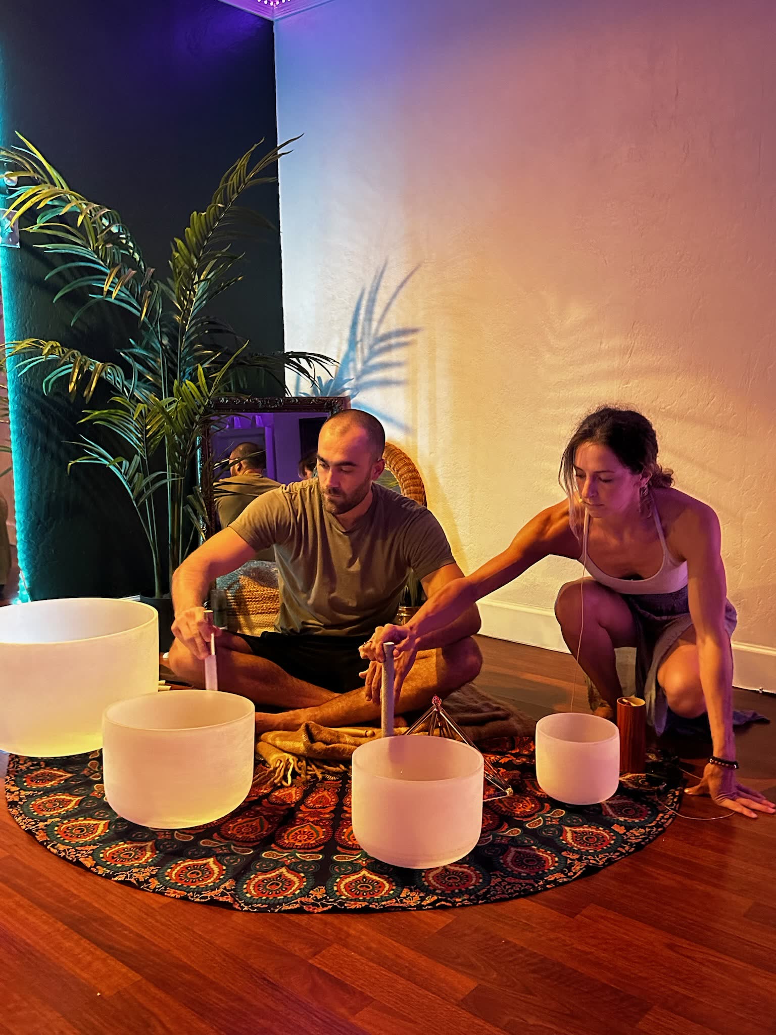 Private breathwork session for bachelorette party group in Scottsdale Arizona