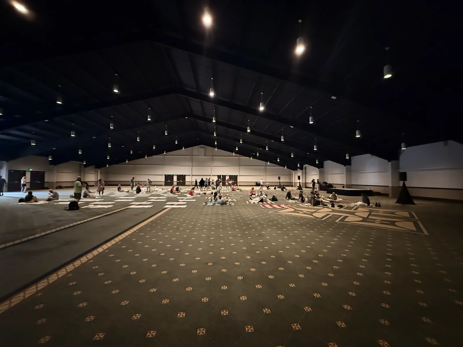 Ballroom set for the Liquid Breathwork group session at Fit Father Live 2026
