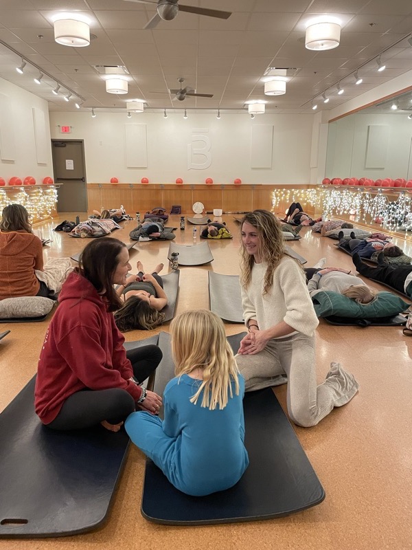 Breathwork session setup before class