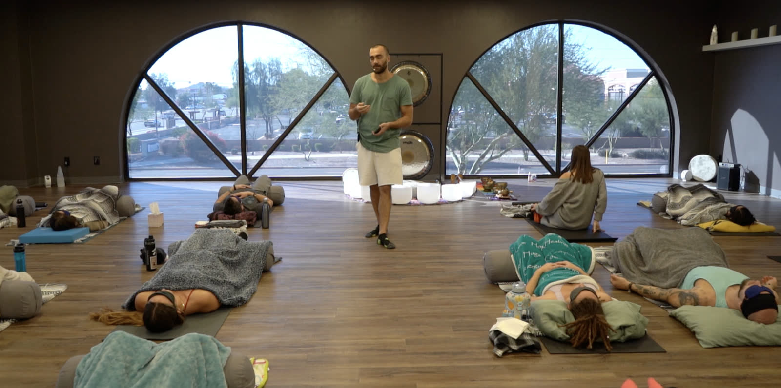 Corporate breathwork wellness retreat