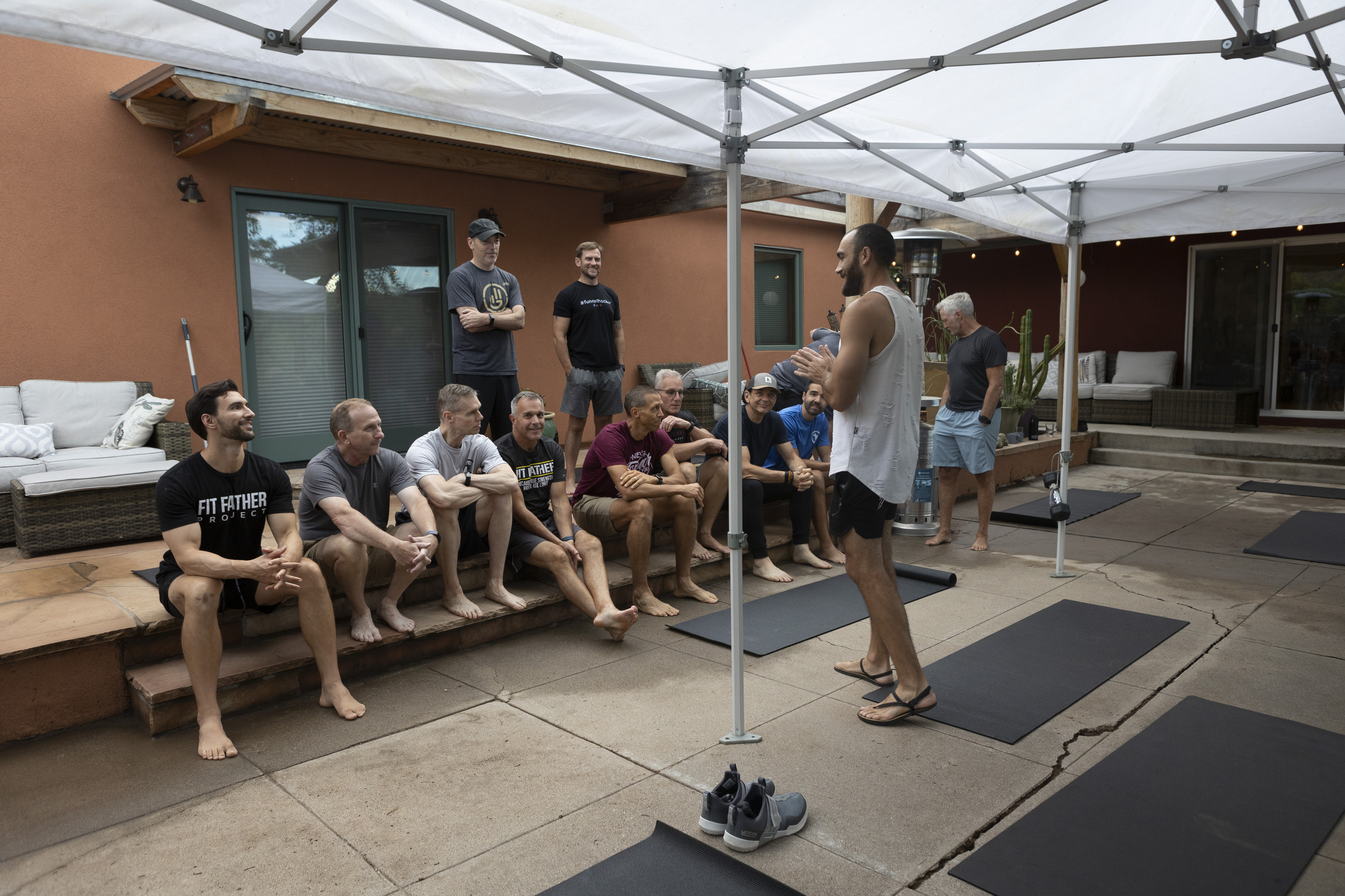Breathwork facilitator training group session with participants on yoga mats during Liquid Breathwork retreat